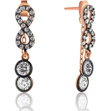 Katre46 925 Ayar Gümüş Zincirli Sonsuzluk Küpe