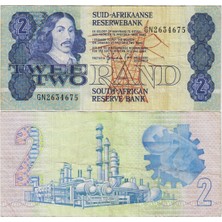 Banknoting Güney Afrika Cumhuriyeti 2 Rand 1981-90 Çok Temiz.