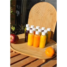 Qualitev 12 Adet Beyaz Sızdırmaz Kapaklı Ginger Shot Plastik Şişe 100 Ml Detoks Meyve Su Şat Şişesi