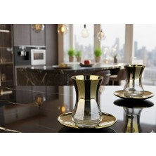 Rova Tr  Titanyum Kaplama 6 Kişilk Çay Bardak Seti