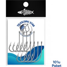 Olta Iğnesi - Telescopic Star - Krom - No: 4/0  (10'lu Paket)