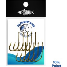 Olta Iğnesi - Telescopic Star - Bronz - No: 4/0  (10'lu Paket)