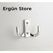 Ergün Noktalı Portmanto Vestiyer Duvar Dolap Askısı Krom Metal Mobilya Kapı Askılığı ( 5 Adet )