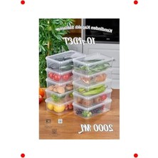 Calperia 10' Dikdörtgen Saklama Kabı Seti - 2000 ml