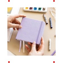 Calperia Lila Sert Kapak Eskiz Defteri - 12X12 cm