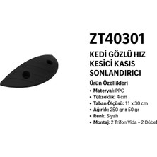 Zeplin Kedi Gözlü Hız Kesici Kasis Sonlandırıcı 4cm