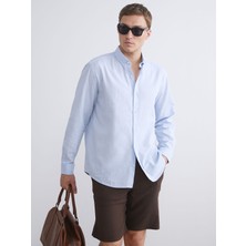 Lc Waikiki Yeni Sezon Regular Fit Uzun Kollu Keten Karışımlı Erkek Gömlek