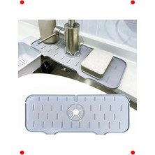 Calperia Silikon Musk Sıçrama Önleyici Ped (Gri, 37X14 Cm)