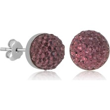 Katre46 925 Ayar Gümüş Kristal Çivili Kadın Küpe