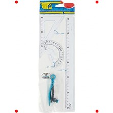 Calperia 4 Parça Geometrik Çizim Seti - 30 cm Pergel