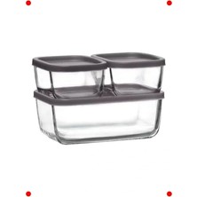 Calperia 3'lü Cam Saklama Kabı Seti