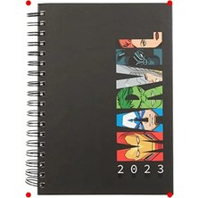 Calperia Süper Kahraman Ajanda Siyah 2023 Sınırlı Üretim