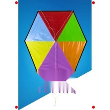 Calperia Altın Kumaş Çerçeveli Karmarenk Uçurtma