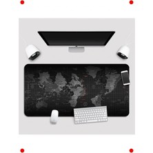 Calperia Xxl Dünya Desenli Oyuncu Mouse Pad (90X40 Cm)
