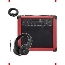 Calperia Şarjlı Elektro Gitar Amfisi - 25W, Bt, Usb, Distortion