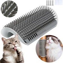 Jetfast Gri Renk Kedi Otlu Kaşınma Aparatı Oyuncağı Tüy Toplama Kedi Naneli