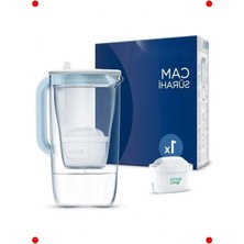 Calperia 2.5 Lt Filtreli Cam Su Arıtma Sürahisi, Açık