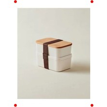 Calperia Ahşap Kapaklı Saklama Kabı Seti (2 Adet) - 500ML