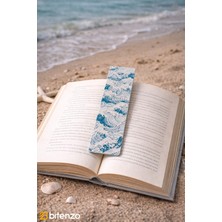 Mavi Dalga Desenli Kitap Ayracı