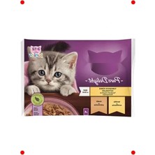 Calperia Yavru Kedi Konservesi Jöleli Tavuklu & Hindili (4X85 Gr)