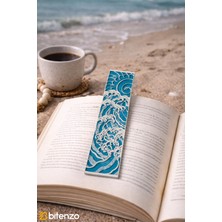 Mavi Dalgalar Desenli Kitap Ayracı