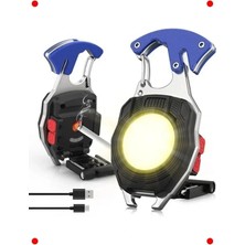 Calperia USB Şarjlı Çok Fonksiyonlu Mini Fener - 7 Modlu