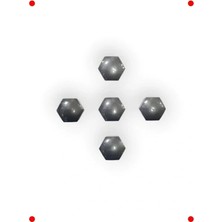 Calperia Gri Tekerlek Bijon Kapağı Seti (5 Adet) - Belirli Araçlara Uyumlu