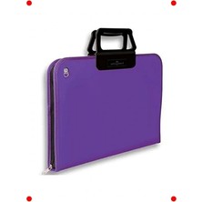 Calperia Mor Askılı Sert Kapaklı Proje Çantası 28X38 cm