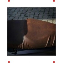 Calperia Kahverengi Desenli Motosiklet Sele Kılıfı Örtüsü