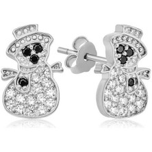 Katre46 Gümüş Kardan Adam Kadın Küpe