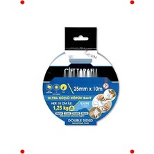 Calperia Güçlü Çift Taraflı Montaj Bandı (25MM x 10M)