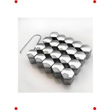 Calperia Krom Efektli Bijon Kapağı Seti (17MM, 20 Adet)