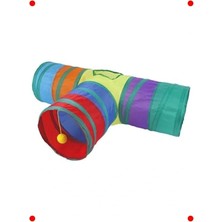 Calperia Katlanır Gökkuşağı Evcil Hayvan Oyun Tüneli (T Şeklinde)