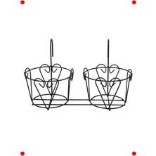 Calperia 2'li Metal Balkon Saksısı | Ferforje Dekoratif Stand