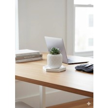 Modern Baklava Desenli El Yapımı Alçı Saksı Dekoratif Minimalist Vazo