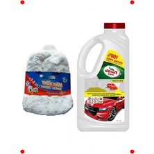 Calperia Cilalı Oto Şampuanı 1 L ve Yıkama Eldiveni Seti