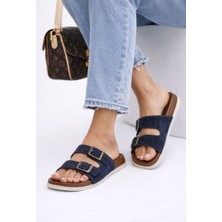 Adımist Kadın Kaymaz Ortopedik Rahat Taban Ayarlanabilir Çift Tokalı Ev Dışarı Terlik