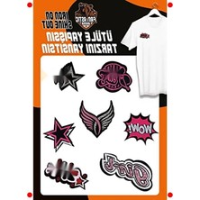 Calperia Ütüyle Yapışan Kız Model Dokuma Yama Seti