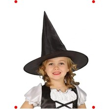 Calperia Çocuk Cadı Şapkası - Siyah (Halloween Için)