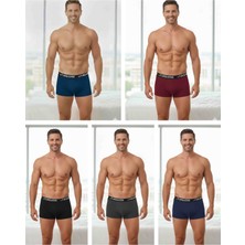 Turquoise 5 Adet Erkek Lilralı Penye Boxer