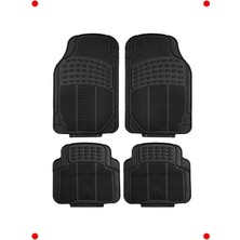 Calperia Evrensel Uyumlu Ağır Hizmet Kauçuk Paspas Seti - Siyah