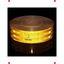 Calperia Onaylı Reflektörlü Sarı Ikaz Bandı (5m x 5cm)