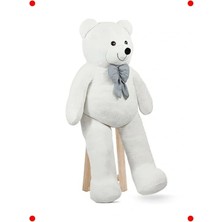 Calperia 160 cm Dev Pelüş I - Papyonlu, Yumuşacık Sarılmalık (Beyaz)