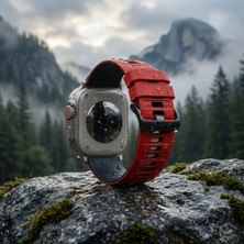 bbtech Apple Watch Ultra3-2/se3-2/11/10/9/8/7 Serisi 49/46/45/44/42MM Çift Renk A+ Silikon Kordon Metal Tokalı Kayış