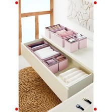 Calperia 4 Parça Pudra Çizgili Çekmece Organizer