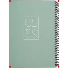 Calperia Spiralli Haftalık Planlayıcı Ajanda - 17X24 cm (Yeşil)