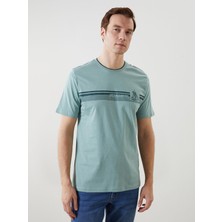 Lc Waikiki Yeni Sezon Bisiklet Yaka Kısa Kollu Baskılı Penye Erkek Tişört