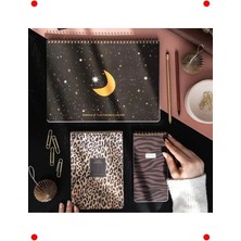 Calperia Leopar Desenli Süresiz Masaüstü Planlayıcı Seti (A4, 3'lü)