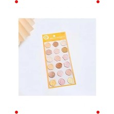 Calperia Sarı Temalı 3D Pul Sticker Seti - Bullet Journal