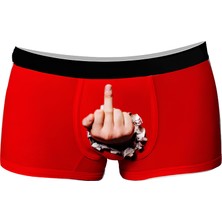 Onudabunuda Baskılı Erkek Boxer Opar Desenli Komik Eğlenceli Mizahi Esprili Pamuklu Likralı Rahat Kesim